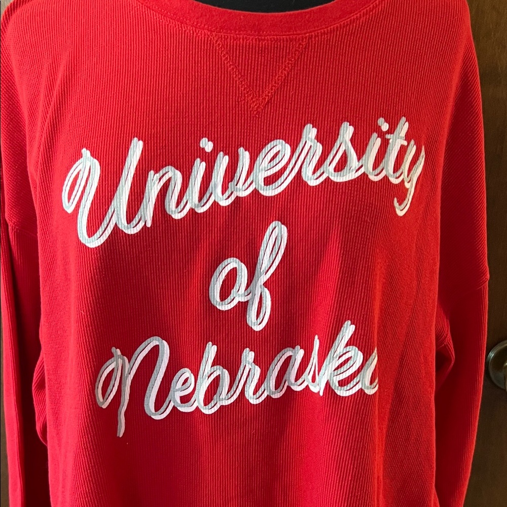 University of Nebraska Red Long Sleeve Women's Tee - Picture 2 of 5